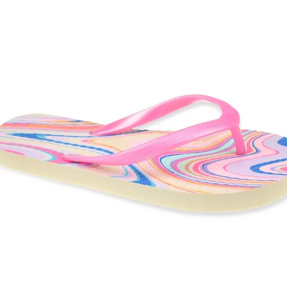 WONDER NATION Little Girl Printed Flip Flops Sandals (13-1) - Picture 5 of 6